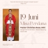 Misa Perdana Pastor Christian Reza. Msc